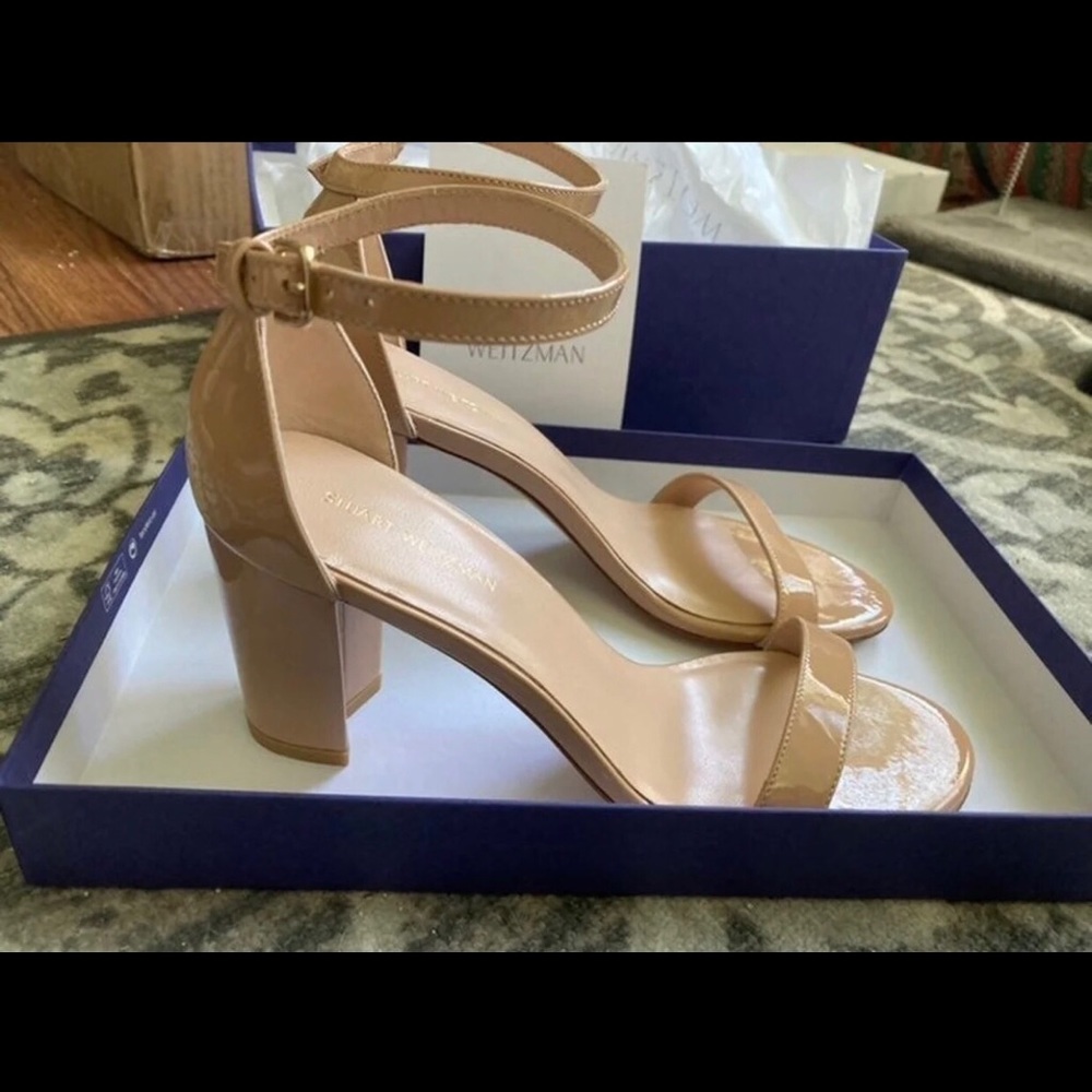 Stuart Weitzman NearlyNude Block Heel Sandal